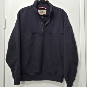 5.11 Tactical Quarter Zip Job Sweatshirt Men’s Medium Navy Work Pullover
